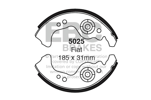 EBC Brake Shoe Replacement Set (5025)