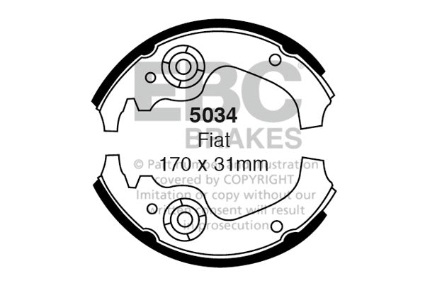 EBC Brake Shoe Replacement Set (5034)