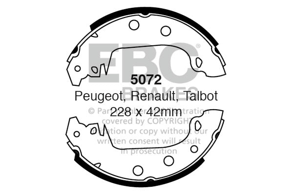 EBC Brake Shoe Replacement Set (5072)