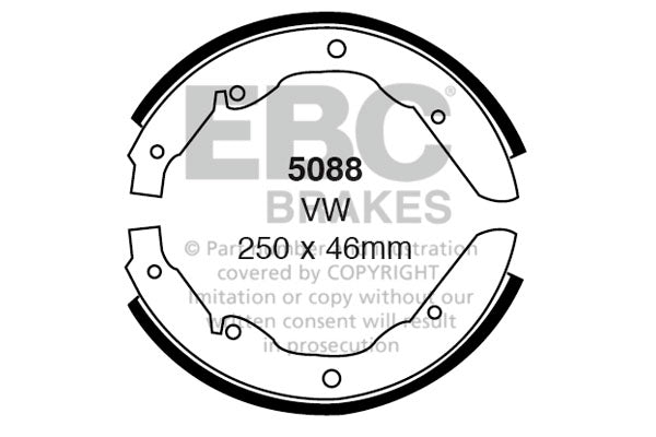EBC Brake Shoe Replacement Set (5088)