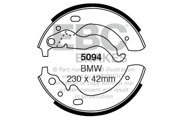 EBC Brake Shoe Replacement Set (5094)