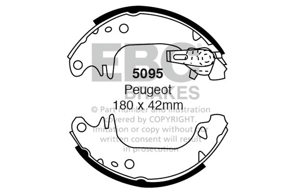 EBC Brake Shoe Replacement Set (5095)