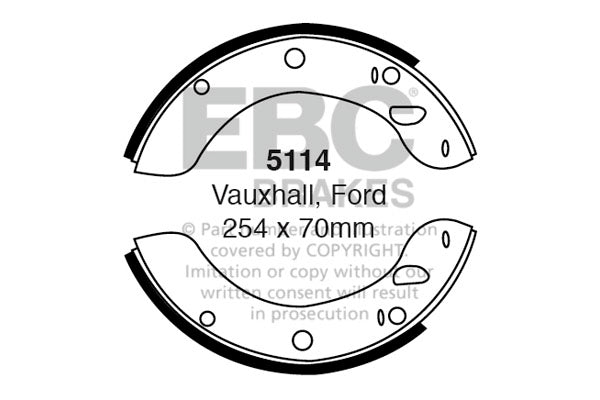 EBC Brake Shoe Replacement Set (5114)