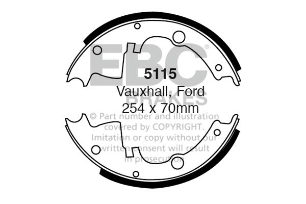 EBC Brake Shoe Replacement Set (5115)
