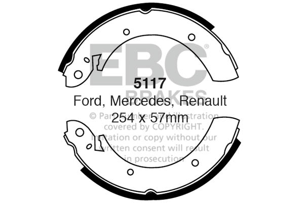 EBC Brake Shoe Replacement Set (5117)