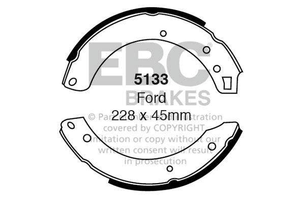 EBC Brake Shoe Replacement Set (5133)