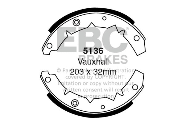 EBC Brake Shoe Replacement Set (5136)
