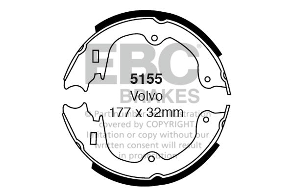 EBC Brake Shoe Replacement Set (5155)