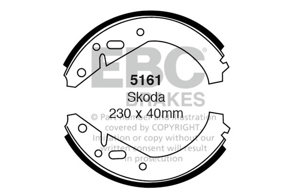 EBC Brake Shoe Replacement Set (5161)