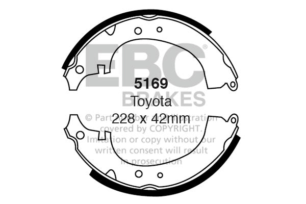 EBC Brake Shoe Replacement Set (5169)