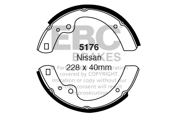 EBC Brake Shoe Replacement Set (5176)