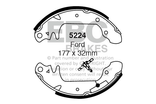 EBC Brake Shoe Replacement Set (5224)