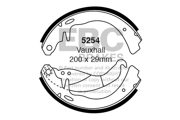 EBC Brake Shoe Replacement Set (5254)
