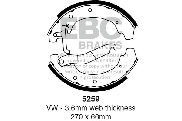 EBC Brake Shoe Replacement Set (5259)