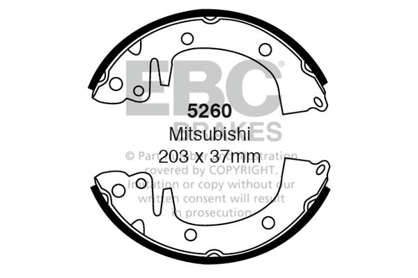 EBC Brake Shoe Replacement Set (5260)