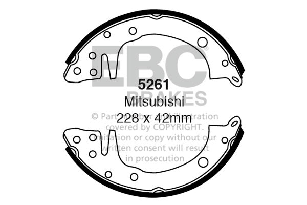 EBC Brake Shoe Replacement Set (5261)