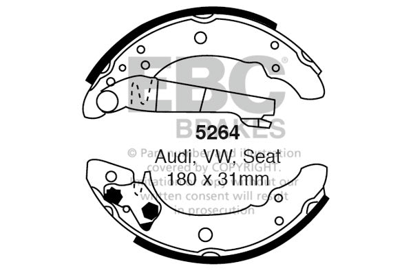 EBC Brake Shoe Replacement Set (5264)