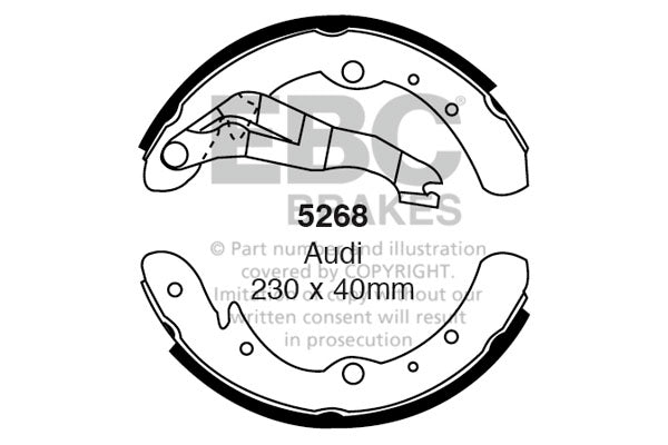 EBC Brake Shoe Replacement Set (5268)