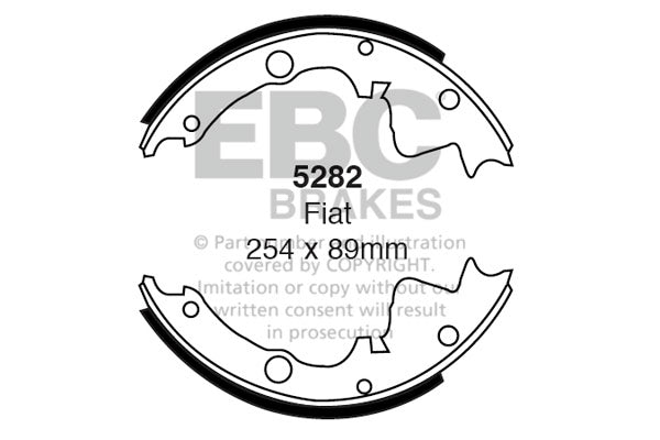 EBC Brake Shoe Replacement Set (5282)
