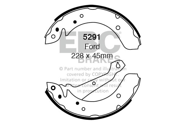 EBC Brake Shoe Replacement Set (5291)