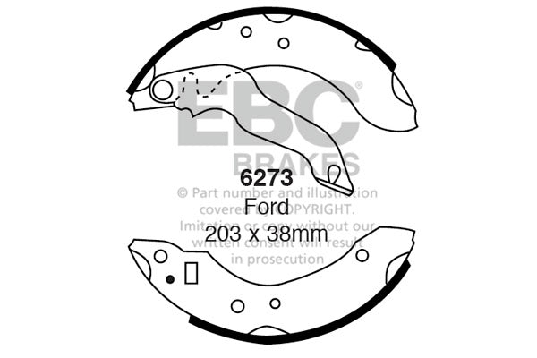 EBC Brake Shoe Replacement Set (6273)