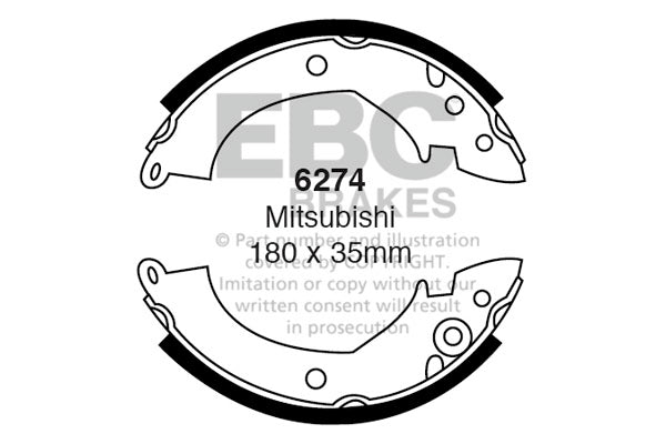 EBC Brake Shoe Replacement Set (6274)