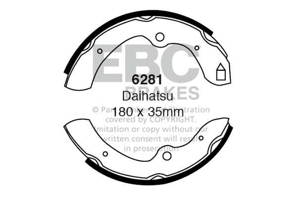 EBC Brake Shoe Replacement Set (6281)