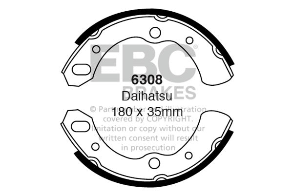 EBC Brake Shoe Replacement Set (6308)