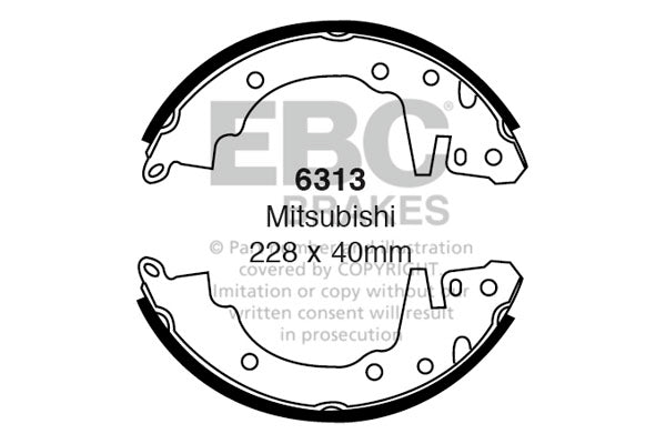 EBC Brake Shoe Replacement Set (6313)