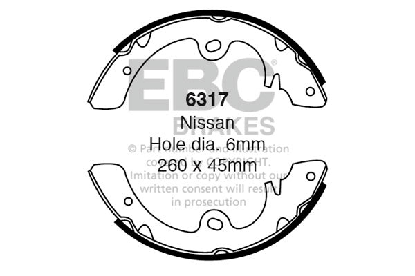 EBC Brake Shoe Replacement Set (6317)