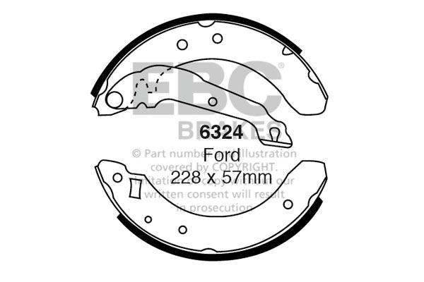 EBC Brake Shoe Replacement Set (6324)