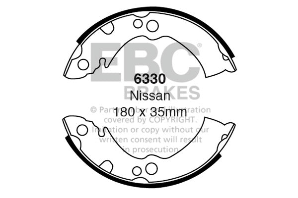 EBC Brake Shoe Replacement Set (6330)