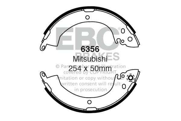 EBC Brake Shoe Replacement Set (6356)