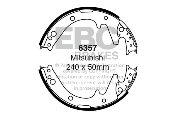 EBC Brake Shoe Replacement Set (6357)