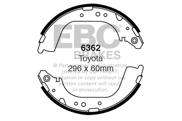 EBC Brake Shoe Replacement Set (6362)