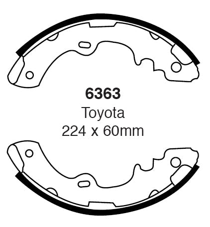 EBC Brake Shoe Replacement Set (6363)