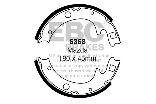 EBC Brake Shoe Replacement Set (6368)