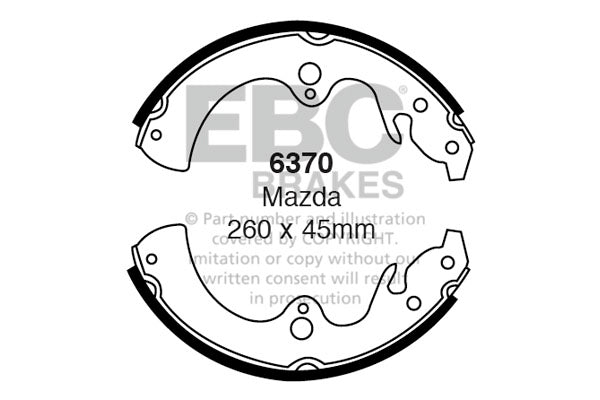EBC Brake Shoe Replacement Set (6370)