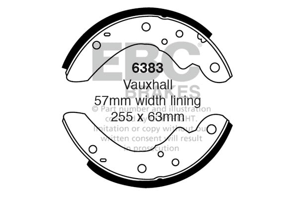EBC Brake Shoe Replacement Set (6383)