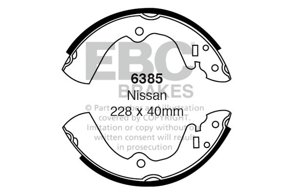 EBC Brake Shoe Replacement Set (6385)