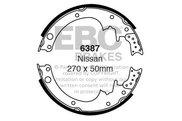 EBC Brake Shoe Replacement Set (6387)