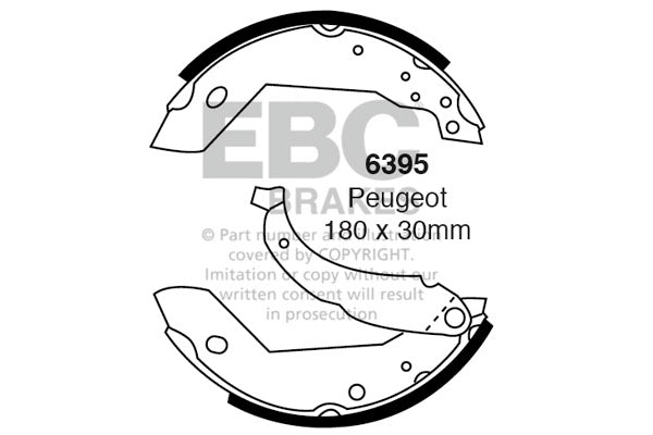 EBC Brake Shoe Replacement Set (6395)