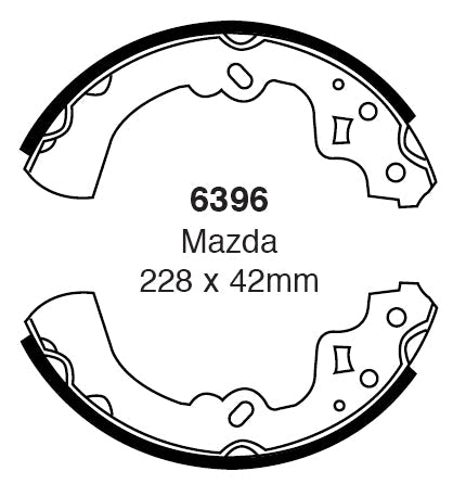 EBC Brake Shoe Replacement Set (6396)