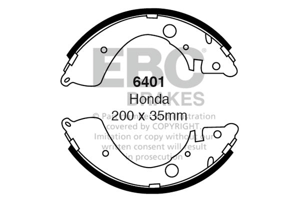 EBC Brake Shoe Replacement Set (6401)