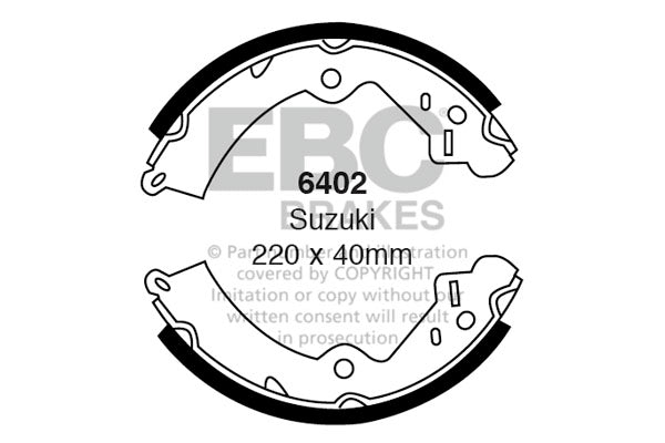 EBC Brake Shoe Replacement Set (6402)