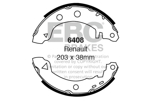 EBC Brake Shoe Replacement Set (6408)