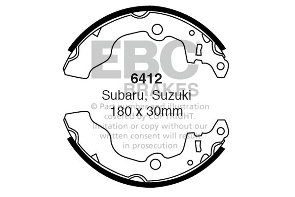 EBC Brake Shoe Replacement Set (6412)
