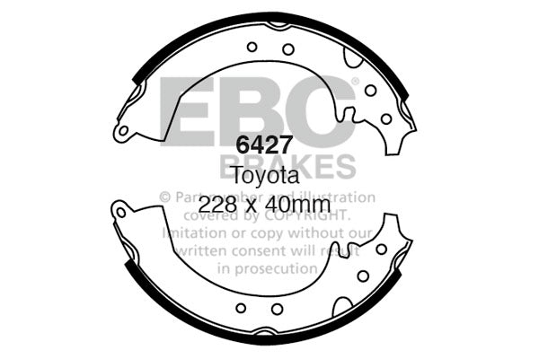 EBC Brake Shoe Replacement Set (6427)