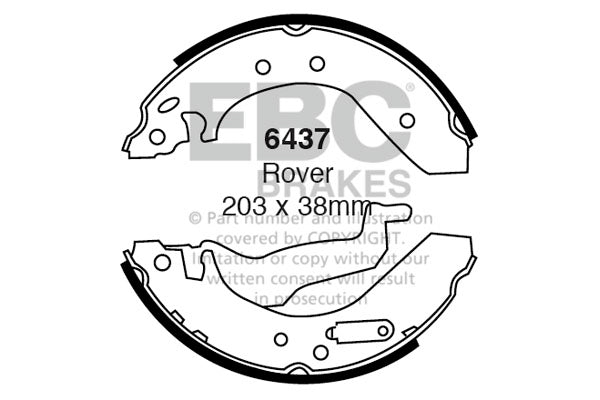 EBC Brake Shoe Replacement Set (6437)