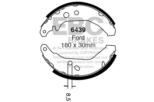 EBC Brake Shoe Replacement Set (6439)